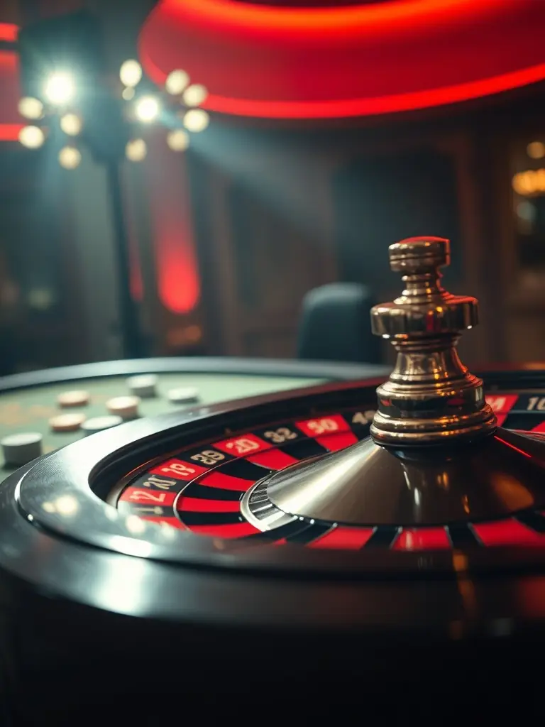 A visually appealing image of a roulette wheel in motion, with chips placed on the betting table, capturing the suspense and excitement of the game.