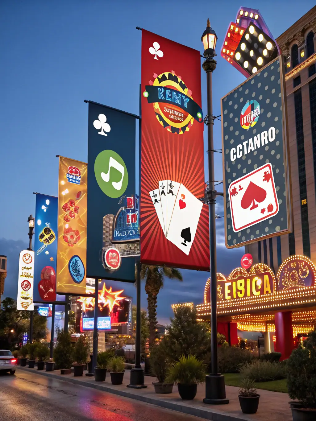 An image showcasing a variety of different casino game icons, representing the diverse selection of games available on the RoyalBet platform.